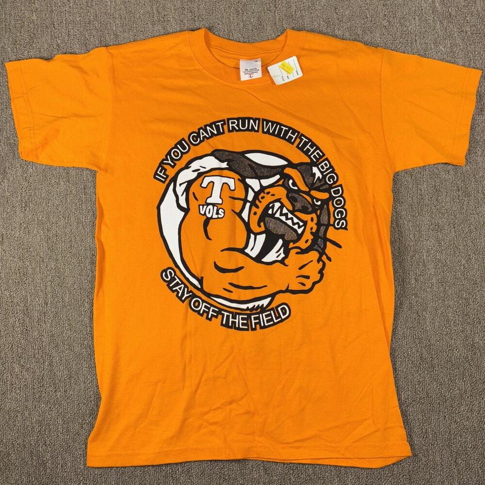 University Of Tennessee Youth Large Graphic T-shirt Vintage Orange Big Dogs